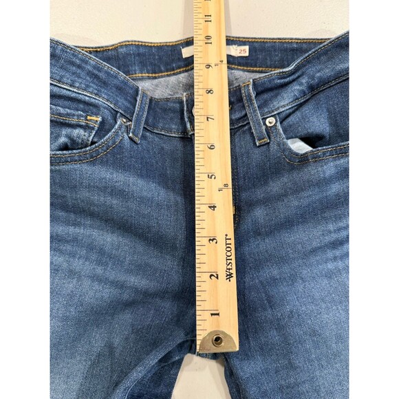 Levis 715 Bootcut Jeans Womens 26 Low Rise Denim Stretch Travel Casual - Picture 5 of 6